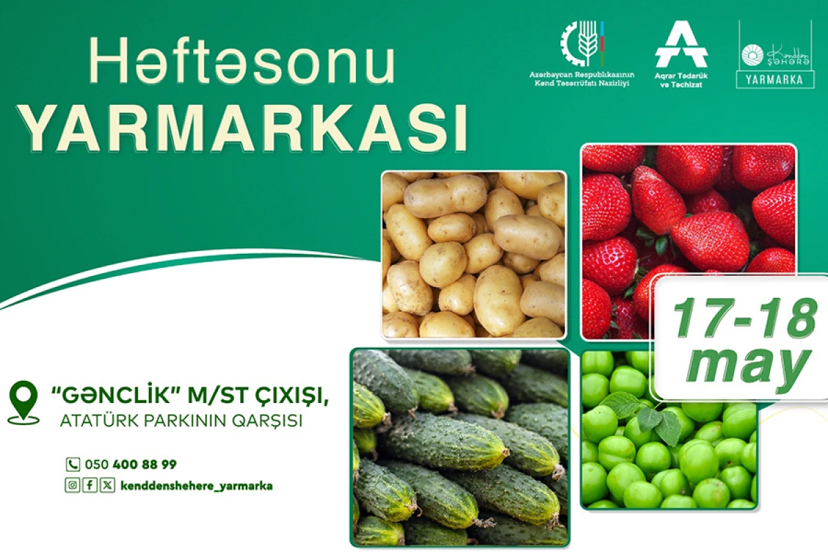 “Kənddən Şəhərə” [[həftəsonu yarmarkası]] təşkil olunacaq