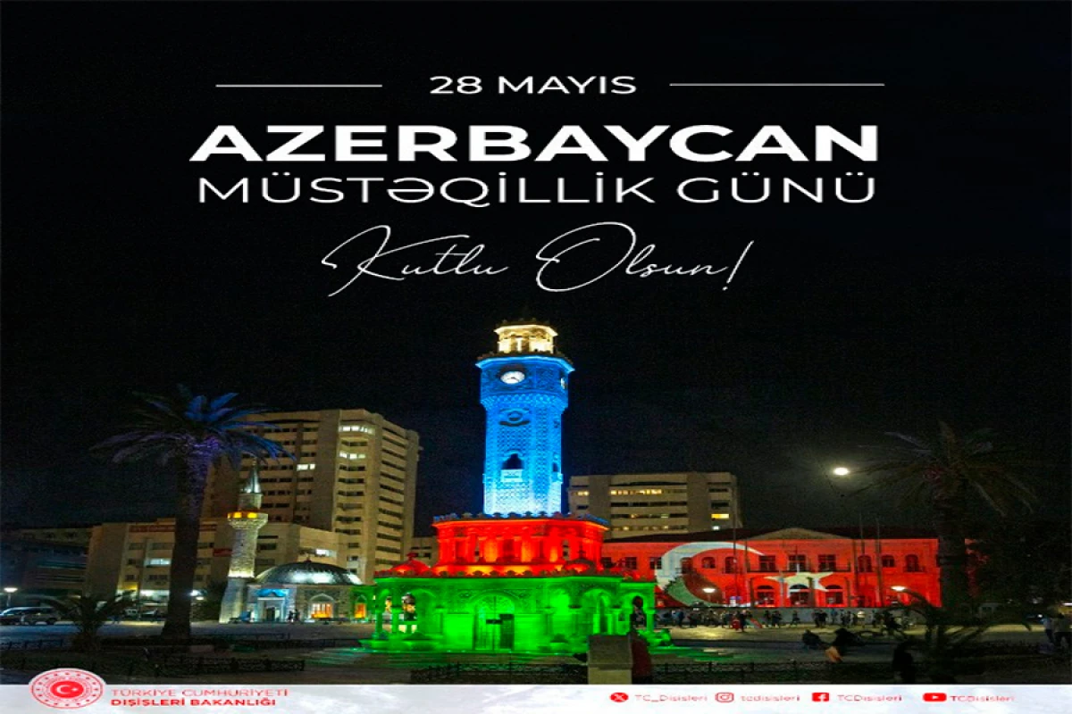 Türkiyə XİN [[28 May - Azərbaycanın Müstəqillik Günü ilə bağlı]] paylaşım etdi