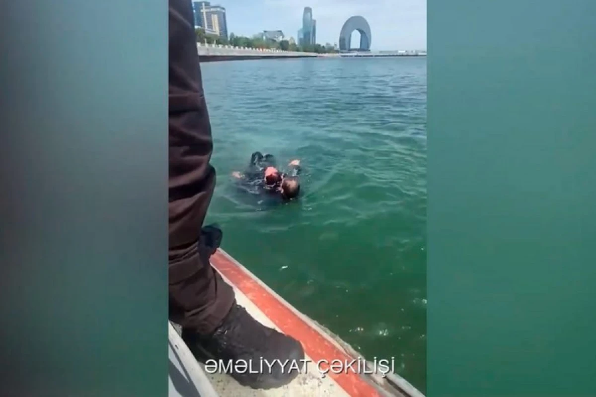 Dənizdə batma təhlükəsində olan şəxs [[xilas edildi]]