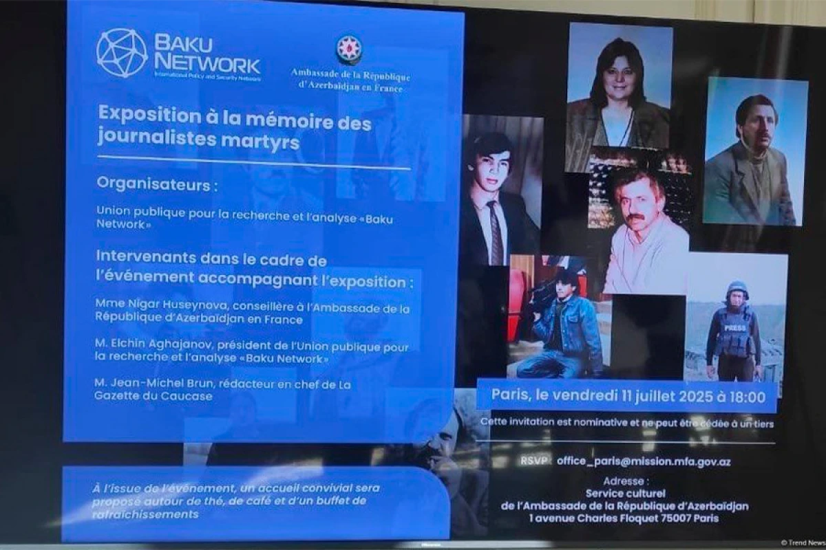 Parisdə ilk dəfə olaraq [[erməni təcavüzü nəticəsində həlak olmuş azərbaycanlı jurnalistlərlə bağlı]] məsələ qaldırıldı