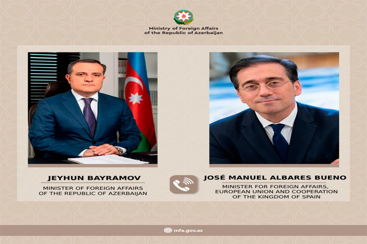 [[Ceyhun Bayramov]] ispaniyalı həmkarı ilə telefon danışığı apardı