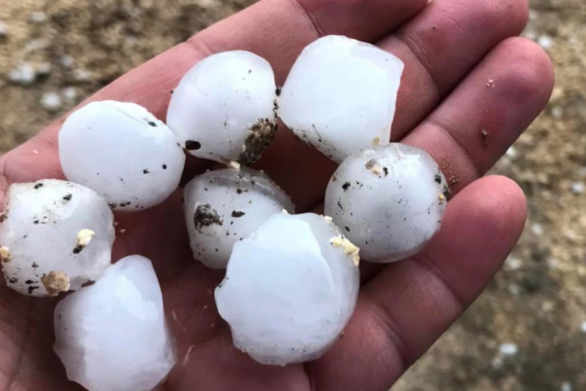 Kəlbəcərə [[dolu]] düşdü