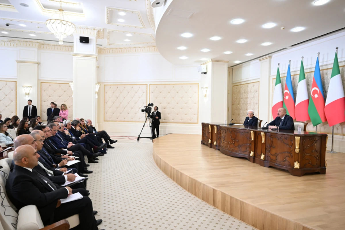 Azərbaycan və İtaliya prezidentləri mətbuata bəyanatlarla çıxış etdilər [[- YENİLƏNDİ 2]]