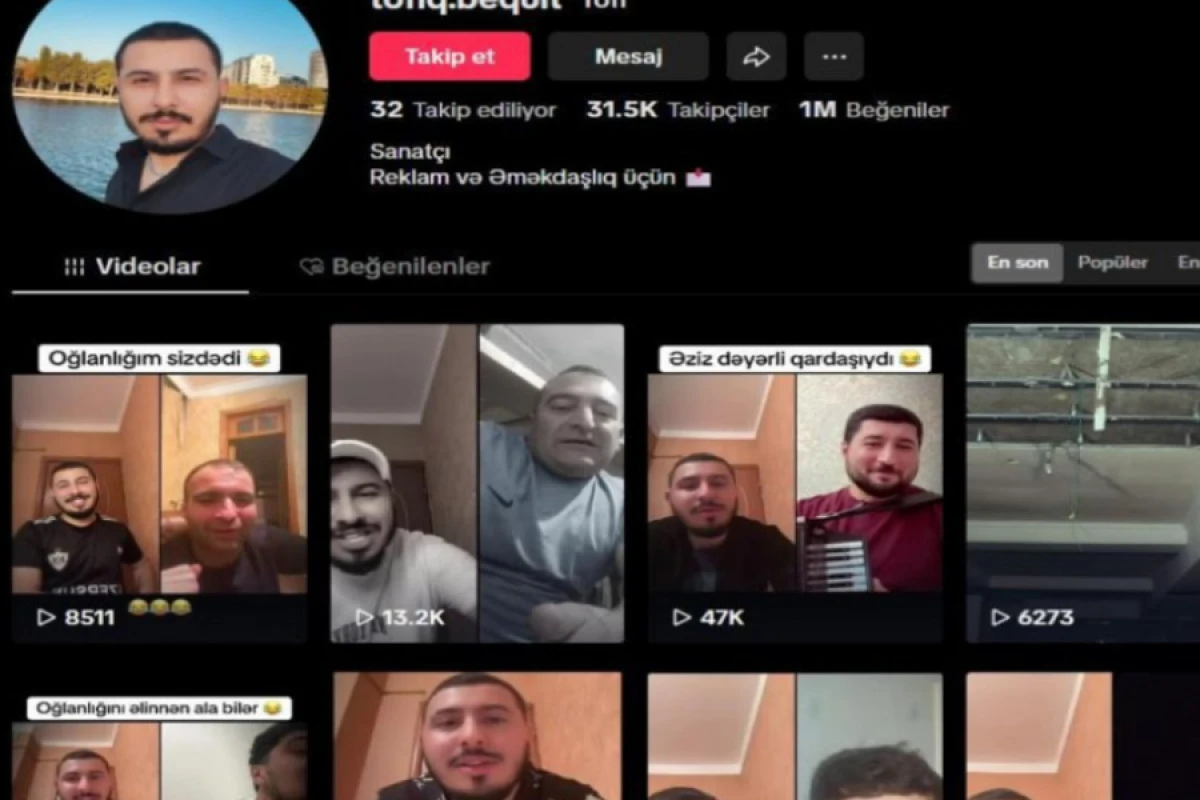 [[Tiktoker]] qeyri-etik paylaşımlara görə həbs edildi