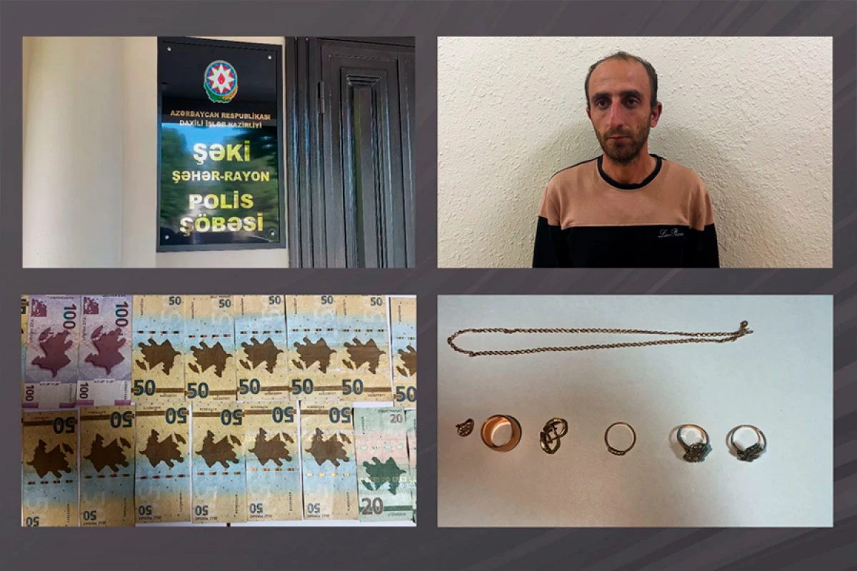 Şəkidə oğurluq etdiyi [[evi yandıran]] şəxs tutuldu