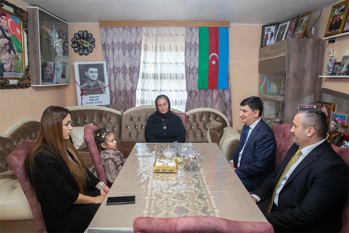 Vətən müharibəsi şəhidi [[Arif Qeybiyevin ailəsi]] ziyarət edildi