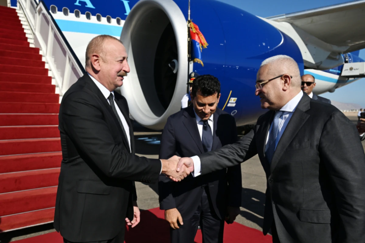 [[Prezident İlham Əliyev]] Misirə işgüzar səfərə gəldi