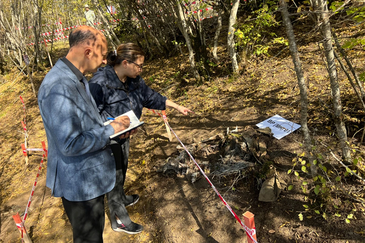 Ombudsmanın nümayəndələri [[Ağdərədə aşkarlanmış kütləvi məzarlığı]] yerində araşdırdılar