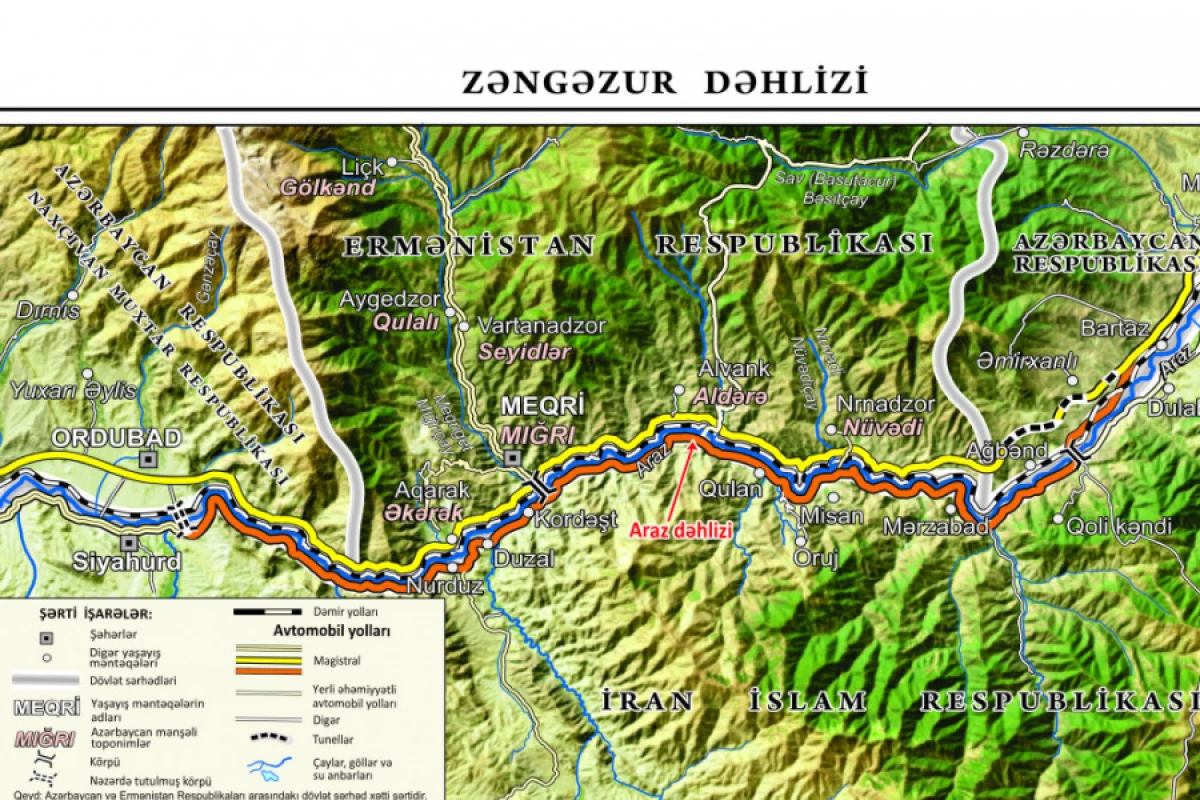 [[Zəngəzur dəhlizinin]] xəritəsi hazırlandı