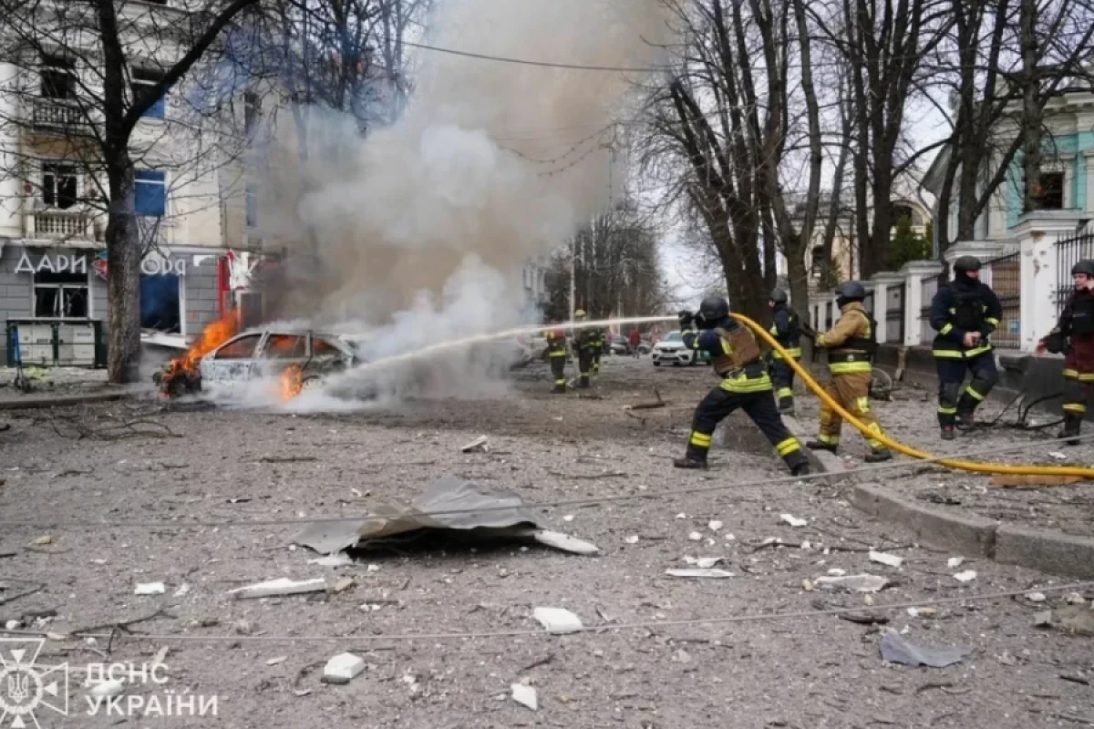[[Rusiya Sumı]] şəhərinə zərbə endirdi