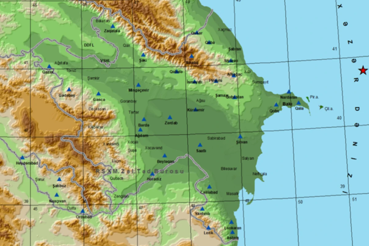 Xəzər dənizində [[zəlzələ]] qeydə alındı