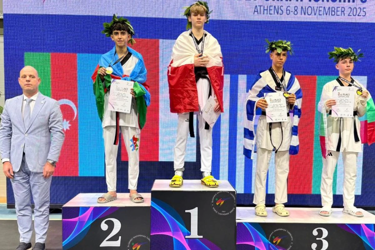 Taekvondoçumuz Avropada [[ikinci oldu]]