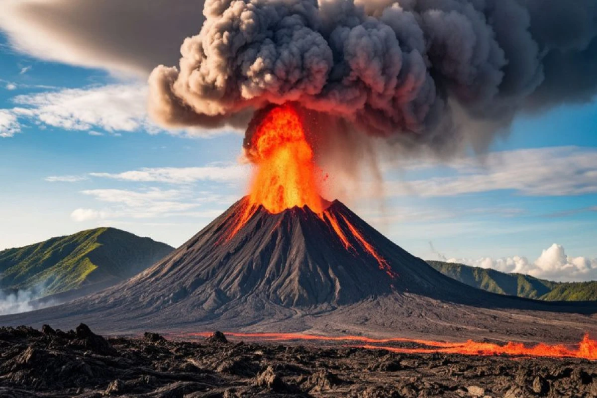 Kilauea vulkanı [[püskürdü]]