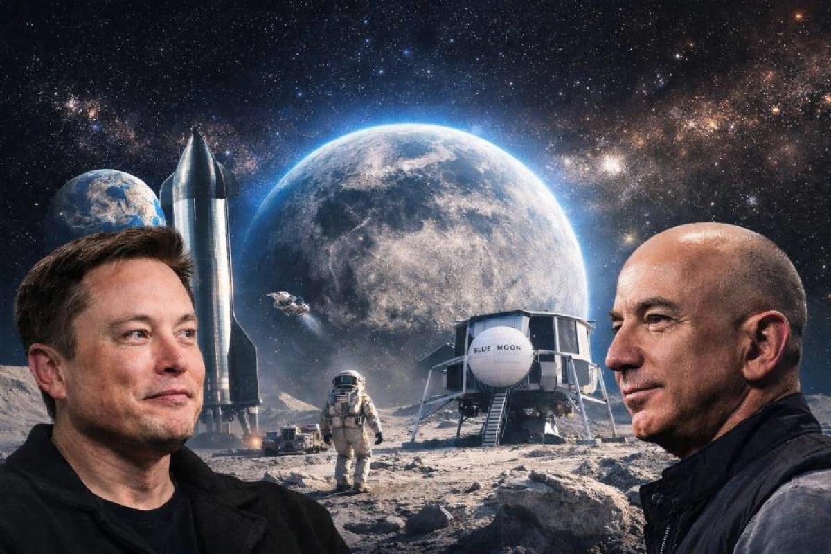 2026-cı ildə Ayda tarixi kosmik missiyalar: [[Elon Musk və Jeff Bezos rəqabəti]]