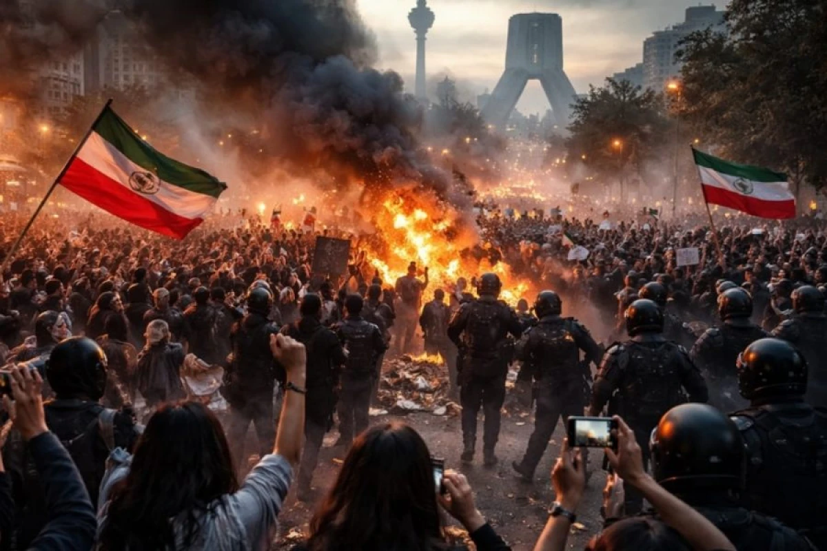 İranda etiraz dalğası davam edir: [[Məscid yandırıldı]]