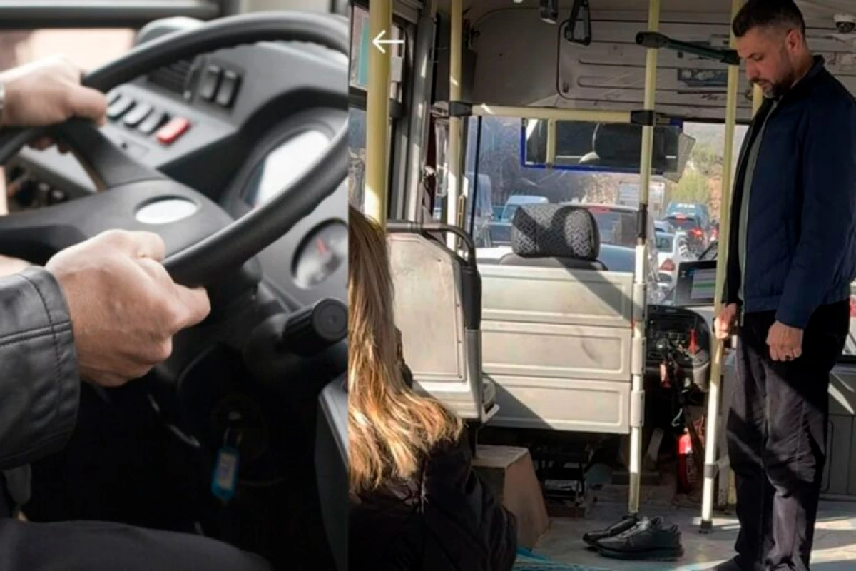 Avtobusda namaz qılan sürücünü [[KƏSKİN TƏNQİD ETDİLƏR]]