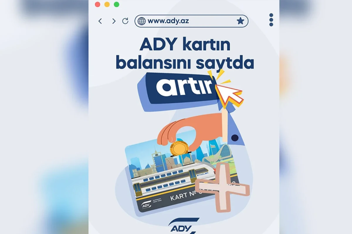 Gediş kartının [[balansını]] rəqəmsal artırmaq mümkündür