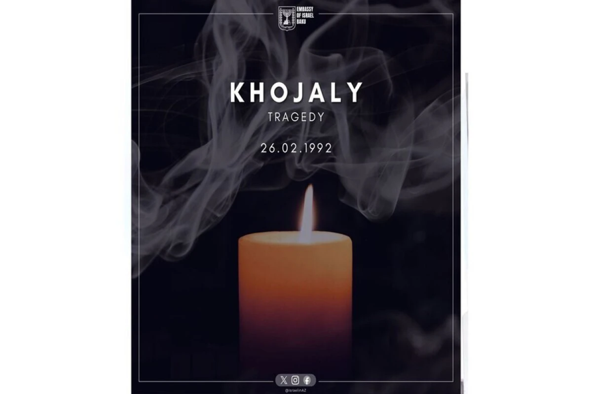 İsrailin səfirliyi [[Xocalı soyqırımı ilə bağlı]] paylaşım etdi