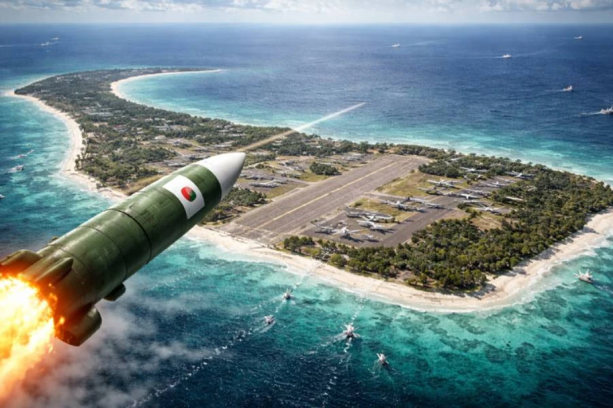 Dieqo Qarsiya adasına atılan İran raketləri [[hədəfə çatmadı]]