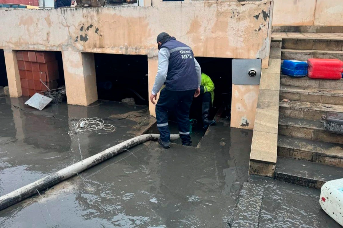 [[BŞİH:]] Bakıda intensiv yağışlar fəsadlar törətdi