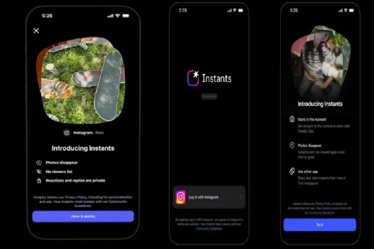"İnstagram" "İnstants"ı işə saldı: Anidən fotolarınızı çəkir