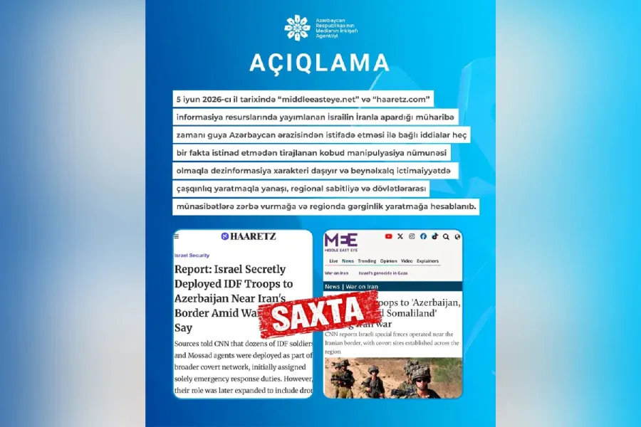 “Regional gərginlik yaratmağa hesablanıb” – MEDİA-dan Azərbaycanla bağlı iddialara etiraz