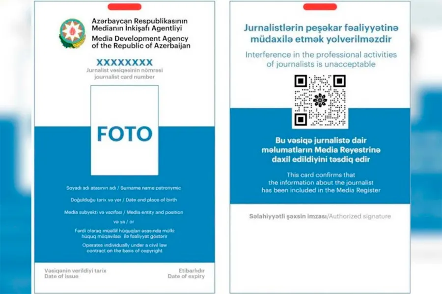 Jurnalist vəsiqəsi ödənişsiz oldu