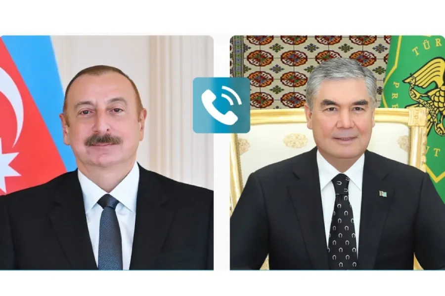 İlham Əliyev və Qurbanqulu Berdiməhəmmədovla danışdı