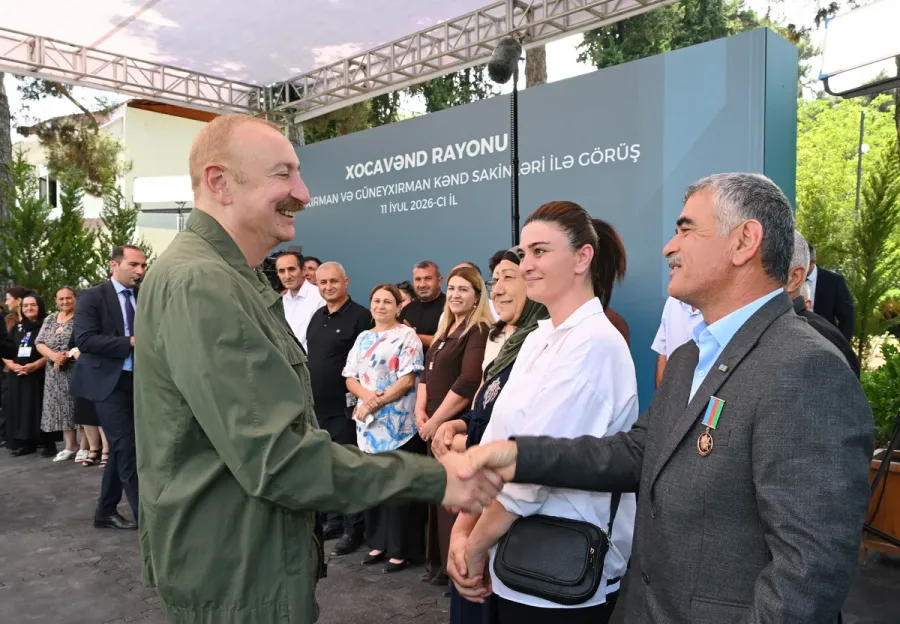 İlham Əliyev Xocavəndin Quzeyxırman kəndində oldu - YENİLƏNDİ — 12