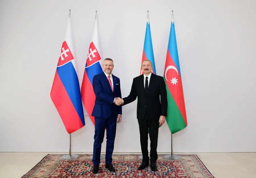 Prezident Slovakiya liderini Şuşada qarşıladı — 1