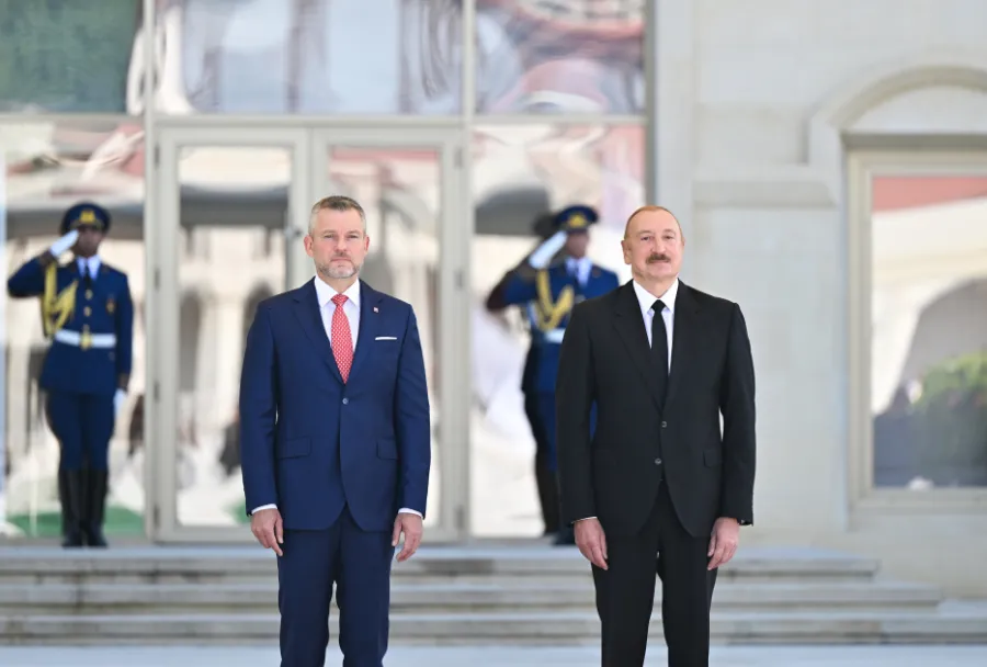Prezident Slovakiya liderini Şuşada qarşıladı — 6