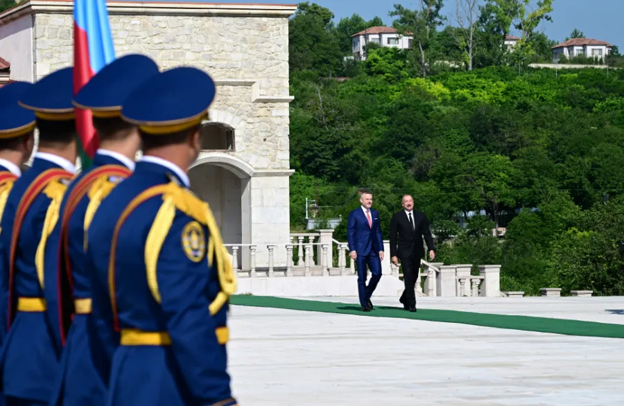 Prezident Slovakiya liderini Şuşada qarşıladı — 9
