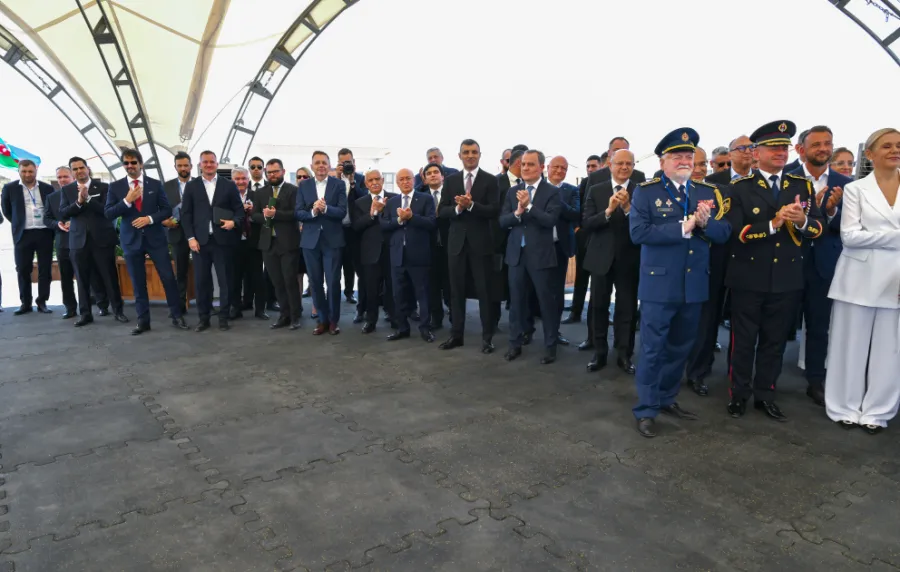 Liderlər Ağdamda məktəb binasının təməlini qoydular - FOTOLAR — 1