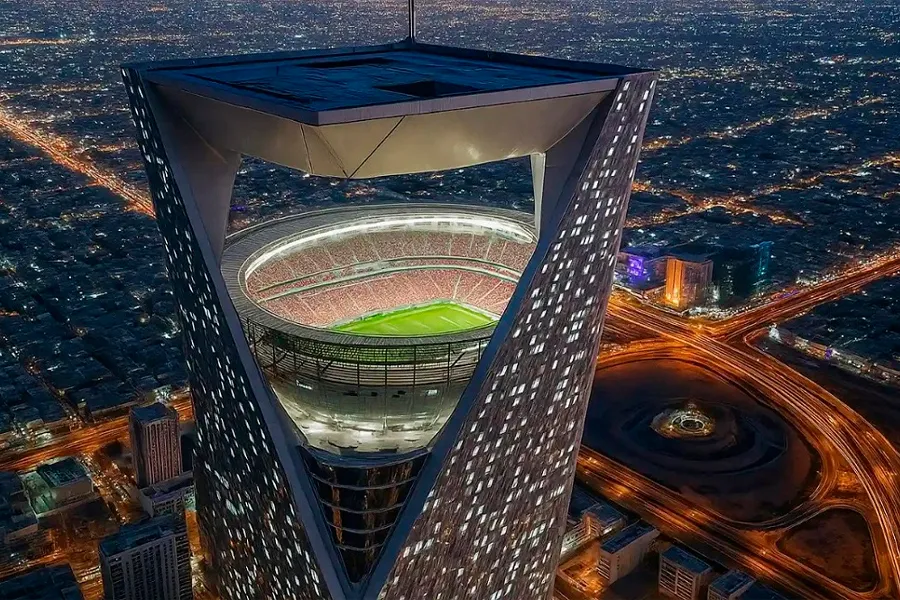 Futbol tarixində yeni era: Futuristik şəhərdə dünyanın ilk "səma stadionu" tikiləcək - VİDEO