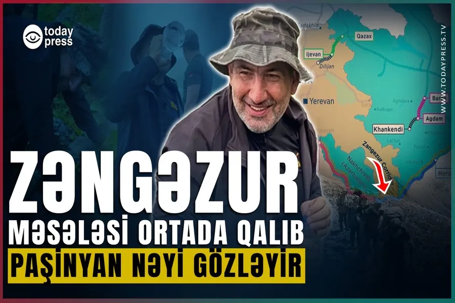 Zəngəzur məsələsi uzanır - Paşinyan qayalarda gəzir - VİDEO