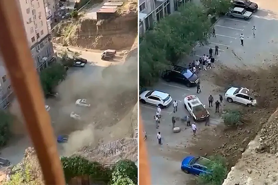 Torpaq sürüşməsi maşınları əzdi – Sürücülərin zərərini kim ödəyəcək?