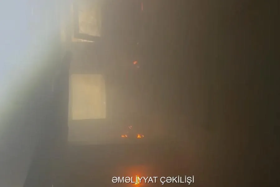 Sumqayıtda yaşayış binasında YANĞIN: 6 sakin təxliyə olundu