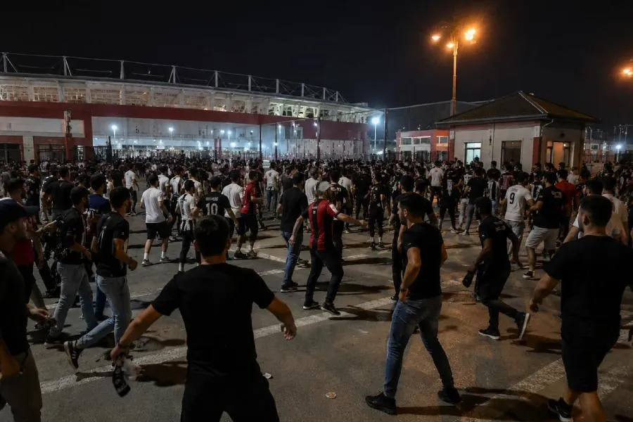 "Sabah" və "Orhus" azarkeşləri arasında baş vermiş insidentin GÖRÜNTÜLƏRİ - VİDEO