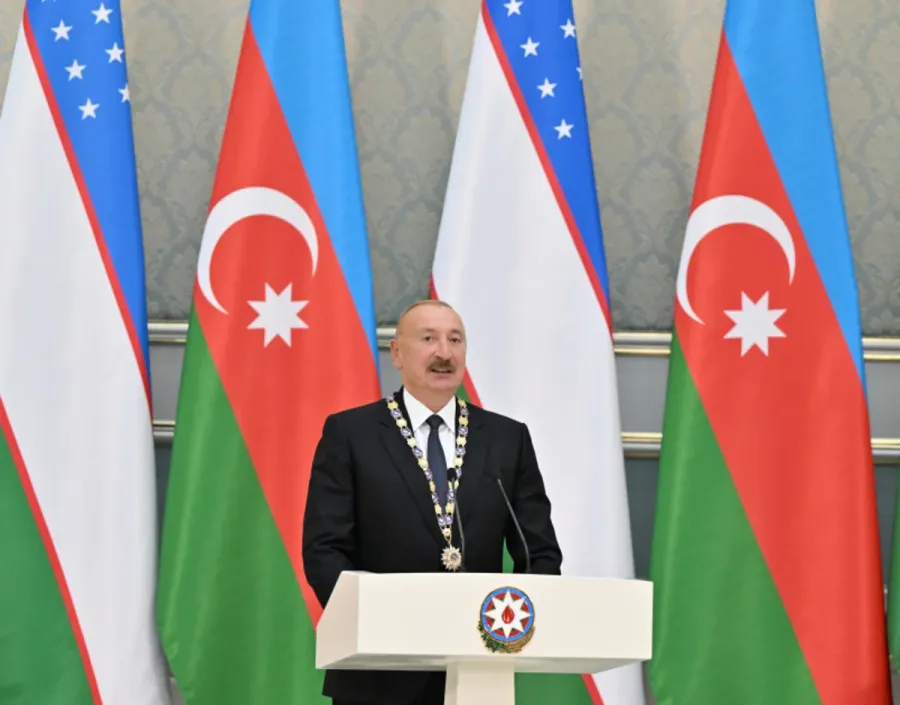 Daşkənddə Azərbaycan və Özbəkistan prezidentlərinin təltifolunma mərasimi keçirildi — 5