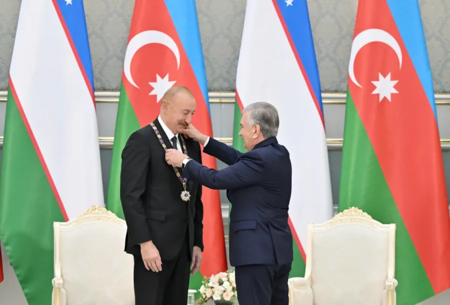 Daşkənddə Azərbaycan və Özbəkistan prezidentlərinin təltifolunma mərasimi keçirildi — 11
