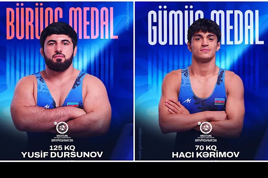 Azərbaycan güləşçiləri U-20 dünya çempionatının sonuncu günündə iki medal qazandılar
