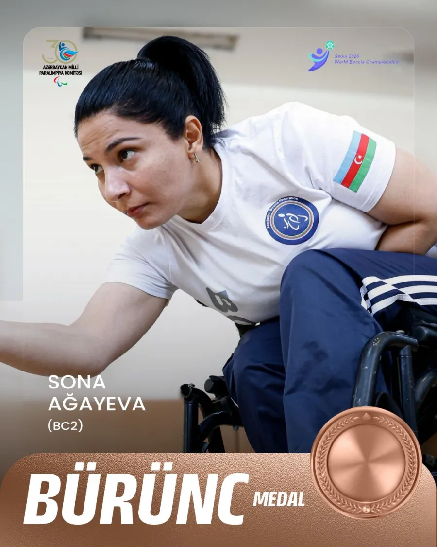 Sona Ağayeva tarix yazdı: Azərbaycana boccia üzrə ilk dünya medalı — 1