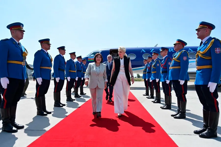 Sahibə Qafarova Serbiyada səfərdədir
