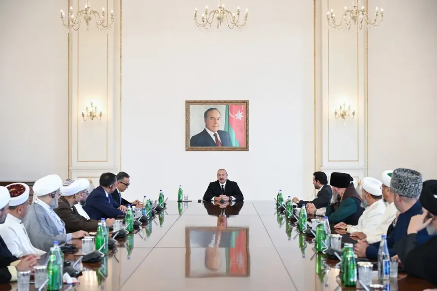 President Ilham Aliyev receives participants of international conferences held in Baku