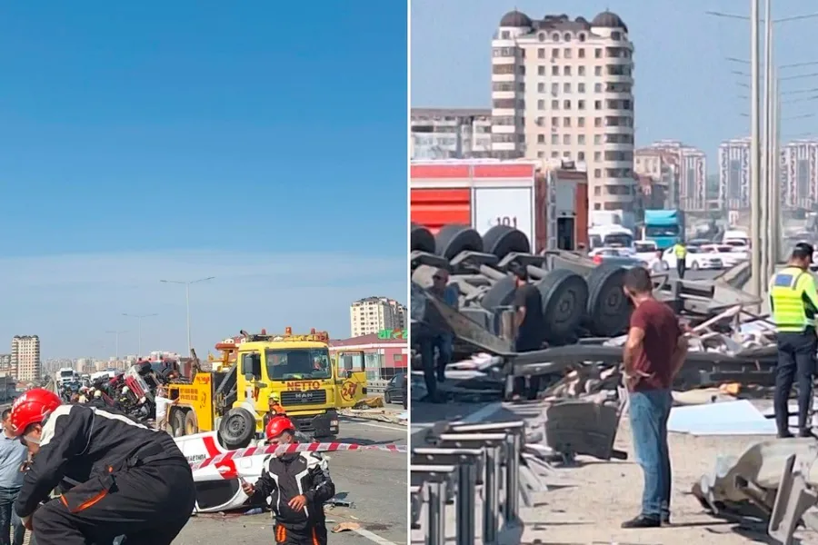 Bakı-Quba yolunda ağır qəza: ÖLƏN VAR - VİDEO