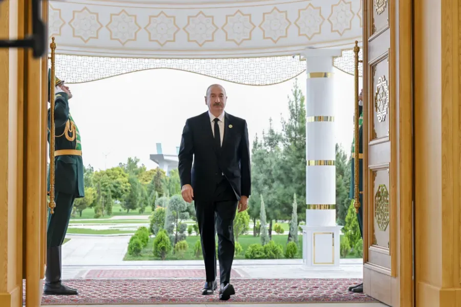 President Ilham Aliyev arrives at the Avaza Complex – PHOTOS