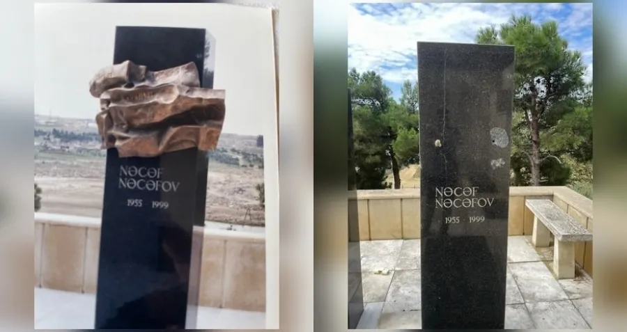 Tanınmış  jurnalistin oğurlanan barelyefi bərpa edildi