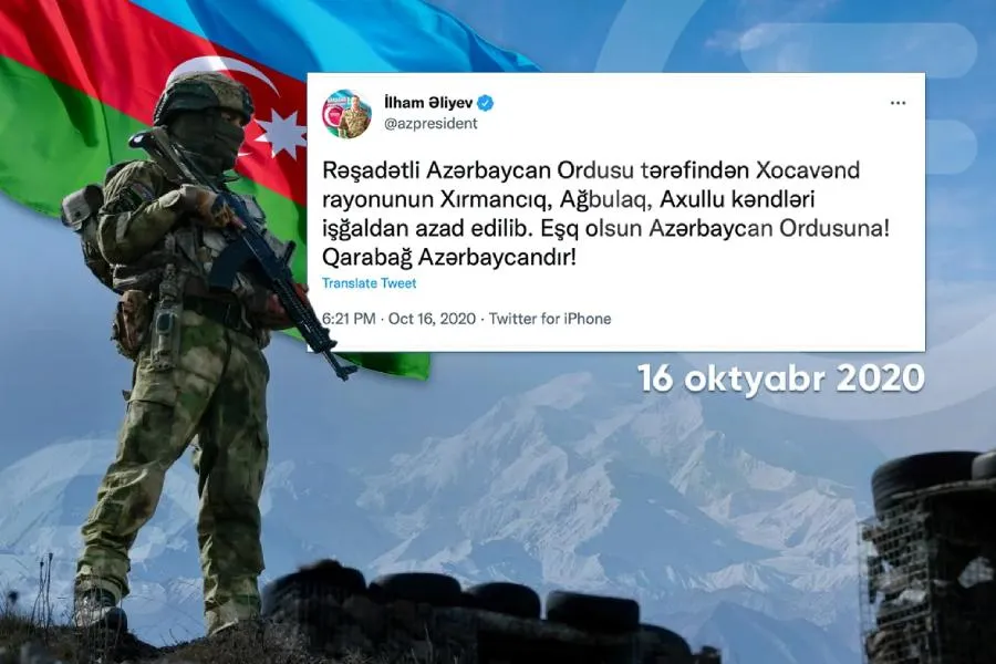 Vətən müharibəsinin 20-ci günü: 16 oktyabrda nələr baş verdi?